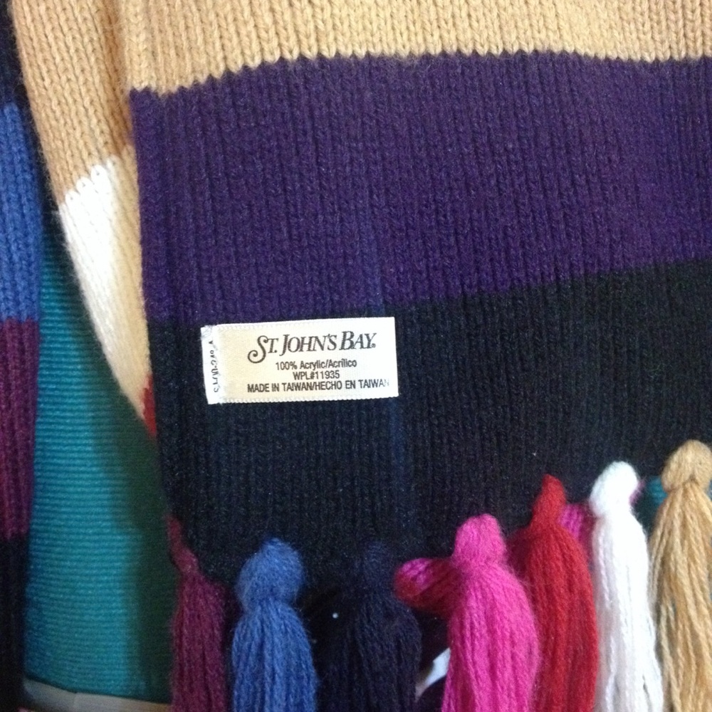 St. Johns Bay long multicolored stripe scarf - Picture 7 of 8